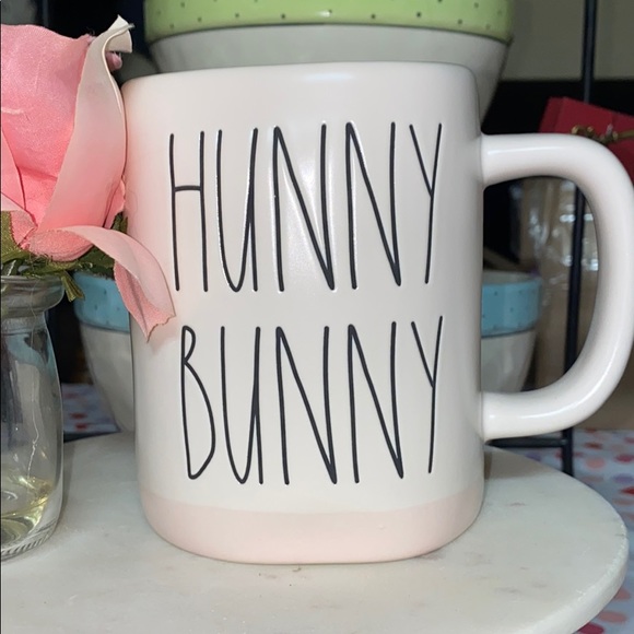 Rae Dunn Other - Rae Dunn☕️2021 HUNNY🐰BUNNY PINK trim/interior🐰🐰